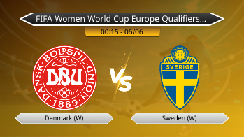 FIFA Women World Cup Europe Qualifiers League A - Denmark (W) vs Sweden (W)