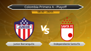 Colombia Primera A - Playoff Junior Barranquilla VS Independiente Santa Fe