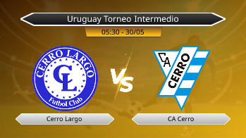 Uruguay Torneo Intermedio Cerro Largo VS CA Cerro