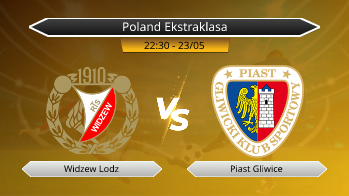 Poland Ekstraklasa Widzew Lodz VS Piast Gliwice