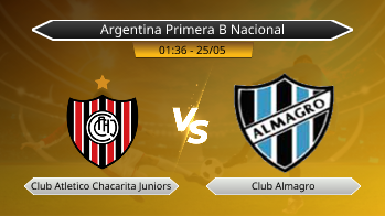 Argentina Primera B Nacional Club Atletico Chacarita Juniors VS Club Almagro