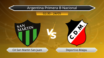 Argentina Primera B Nacional CA San Martin San Juan VS Deportivo Maipu