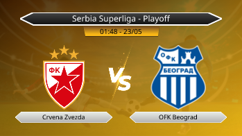 Serbia Superliga - Playoff Crvena Zvezda VS OFK Beograd