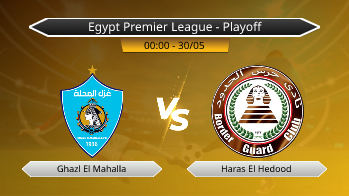 Egypt Premier League - Playoff Ghazl El Mahalla VS Haras El Hedood