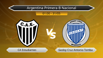 Argentina Primera B Nacional CA Estudiantes VS Godoy Cruz Antonio Tomba